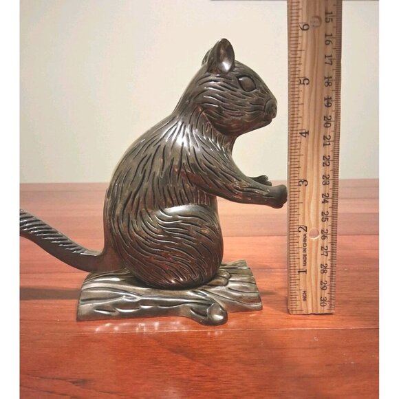 Godinger Silver Art Co Squirrel Figural Nut Cracker Silver Plated Door Stop Vtg - Picture 7 of 8